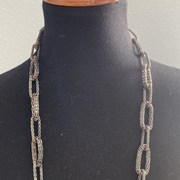 Chunky Chain link necklace dark metal Express - Picture 3 of 7